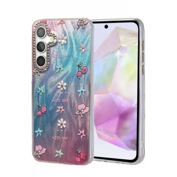 Mey İthalat®  Samsung Galaxy A35 5G Kılıf Blade Aynalı Desenli Kapak - Desen 4