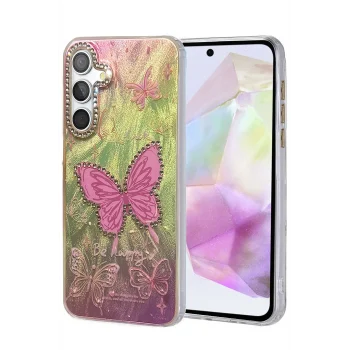 Mey İthalat®  Samsung Galaxy A35 5G Kılıf Blade Aynalı Desenli Kapak - Desen 5