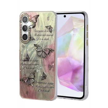 Mey İthalat®  Samsung Galaxy A35 5G Kılıf Blade Aynalı Desenli Kapak - Desen 6