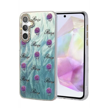 Mey İthalat®  Samsung Galaxy A35 5G Kılıf Blade Aynalı Desenli Kapak - Desen 9