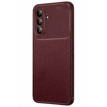 Mey İthalat®  Samsung Galaxy A36 Kılıf Auto Focus Karbon Kapak - Bordo