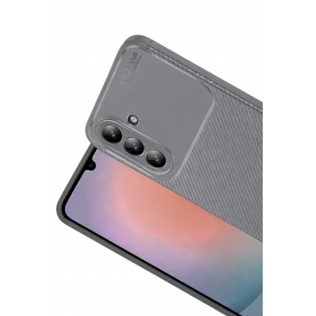 Mey İthalat®  Samsung Galaxy A37 5G Auto Focus Karbon Kapak - Gri