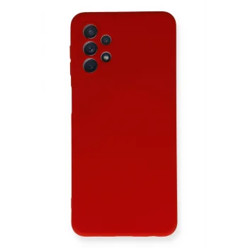 Mey İthalat®  Samsung Galaxy A52 Kılıf Nano içi Kadife Silikon - Kırmızı