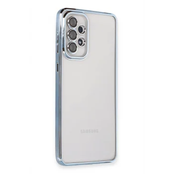 Mey İthalat®  Samsung Galaxy A53 5G Kılıf  Lensli Silikon - Açık Mavi