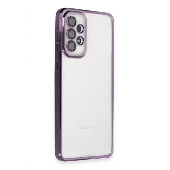 Mey İthalat®  Samsung Galaxy A53 5G Kılıf  Lensli Silikon - Mor