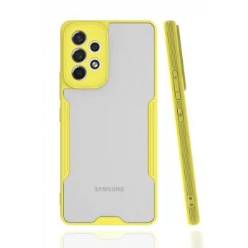 Mey İthalat®  Samsung Galaxy A53 5G Kılıf Platin Silikon - Sarı