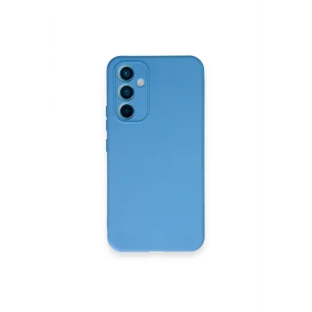 Mey İthalat®  Samsung Galaxy A54 5G Kılıf Nano içi Kadife Silikon - Mavi