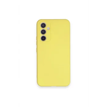 Mey İthalat®  Samsung Galaxy A54 5G Kılıf Nano içi Kadife Silikon - Sarı