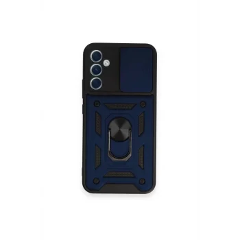 Mey İthalat®  Samsung Galaxy A54 5G Kılıf Pars Lens Yüzüklü Silikon - Lacivert
