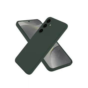 Mey İthalat®  Samsung Galaxy A56 Kılıf Nano içi Kadife Silikon - Koyu Yeşil