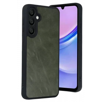 Mey İthalat®  Samsung Galaxy A57 5G Aras Deri Kapak - Yeşil