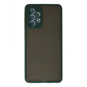 Mey İthalat®  Samsung Galaxy A72 Kılıf Montreal Silikon Kapak - Koyu Yeşil