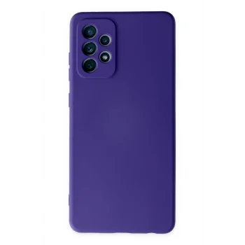 Mey İthalat®  Samsung Galaxy A72 Kılıf Nano içi Kadife Silikon - Mor