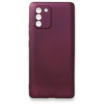 Mey İthalat®  Samsung Galaxy A91 / S10 Lite Kılıf First Silikon - Mürdüm