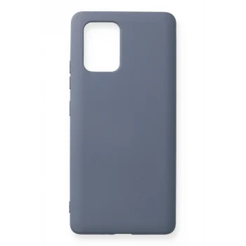 Mey İthalat®  Samsung Galaxy A91 / S10 Lite Kılıf Nano içi Kadife Silikon - Gri