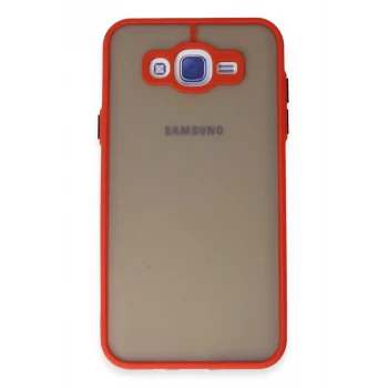 Mey İthalat®  Samsung Galaxy J7 Kılıf Montreal Silikon Kapak - Kırmızı