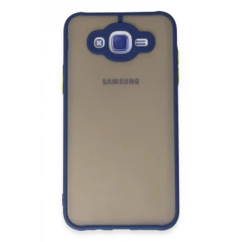 Mey İthalat®  Samsung Galaxy J7 Kılıf Montreal Silikon Kapak - Lacivert