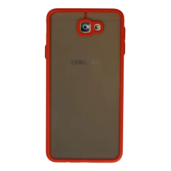Mey İthalat®  Samsung Galaxy J7 Prime Kılıf Montreal Silikon Kapak - Kırmızı