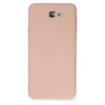 Mey İthalat®  Samsung Galaxy J7 Prime Kılıf Nano içi Kadife Silikon - Pudra