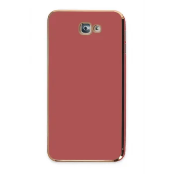 Mey İthalat®  Samsung Galaxy J7 Prime Kılıf Volet Silikon - Kırmızı