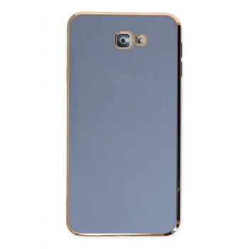 Mey İthalat®  Samsung Galaxy J7 Prime Kılıf Volet Silikon - Mavi
