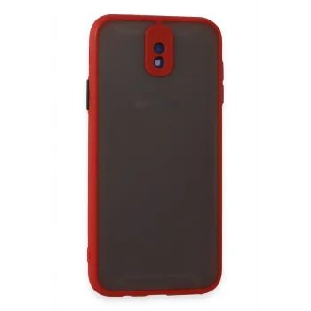 Mey İthalat®  Samsung Galaxy J7 Pro / J730 Kılıf Montreal Silikon Kapak - Kırmızı