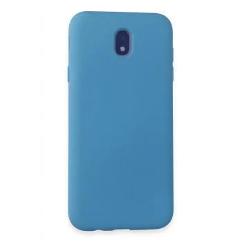 Mey İthalat®  Samsung Galaxy J7 Pro / J730 Kılıf Nano içi Kadife Silikon - Mavi