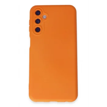 Mey İthalat®  Samsung Galaxy M14 5G Kılıf Nano içi Kadife Silikon - Turuncu