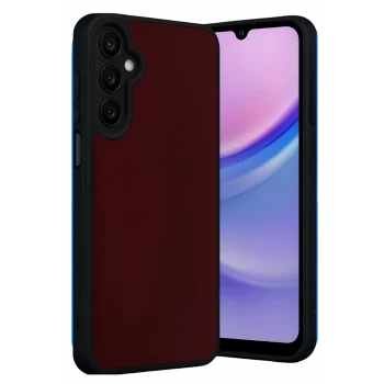 Mey İthalat®  Samsung Galaxy M15 Kılıf Aras Deri Kapak - Bordo