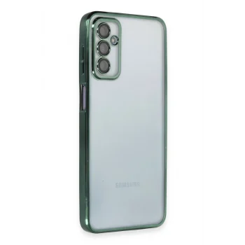 Mey İthalat®  Samsung Galaxy M23 Kılıf  Lensli Silikon - Yeşil