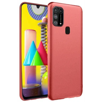 Mey İthalat®  Samsung Galaxy M31 Kılıf Nano içi Kadife Silikon - Kiremit