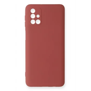 Mey İthalat®  Samsung Galaxy M31S Kılıf Nano içi Kadife Silikon - Kiremit