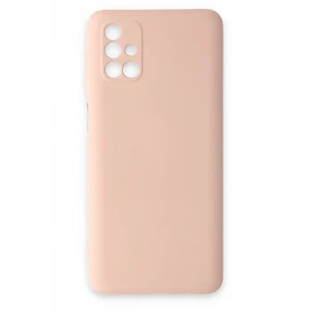 Mey İthalat®  Samsung Galaxy M31S Kılıf Nano içi Kadife Silikon - Pudra