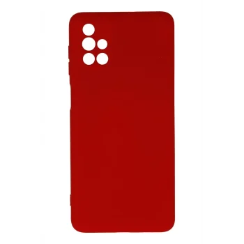 Mey İthalat®  Samsung Galaxy M51 Kılıf Nano içi Kadife Silikon - Kırmızı