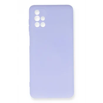 Mey İthalat®  Samsung Galaxy M51 Kılıf Nano içi Kadife Silikon - Lila