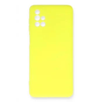 Mey İthalat®  Samsung Galaxy M51 Kılıf Nano içi Kadife Silikon - Sarı