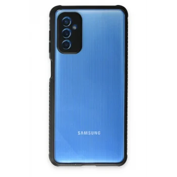 Mey İthalat®  Samsung Galaxy M52 5G Kılıf Miami Şeffaf Silikon - Siyah