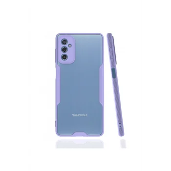 Mey İthalat®  Samsung Galaxy M52 5G Kılıf Platin Silikon - Lila