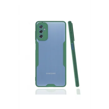 Mey İthalat®  Samsung Galaxy M52 5G Kılıf Platin Silikon - Yeşil