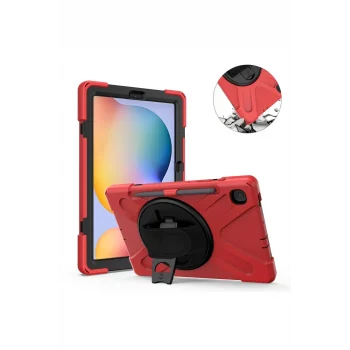 Mey İthalat®  Samsung Galaxy P610 Tab S6 Lite 10.4 Kılıf Amazing Tablet Kapak - Kırmızı