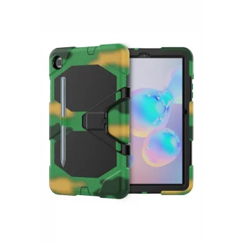 Mey İthalat®  Samsung Galaxy P610 Tab S6 Lite 10.4 Kılıf Griffin Tablet Kapak - Kamuflaj