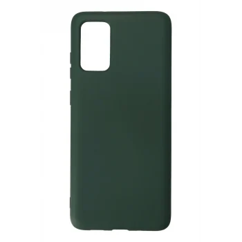 Mey İthalat®  Samsung Galaxy S20 Plus Kılıf Nano içi Kadife Silikon - Koyu Yeşil