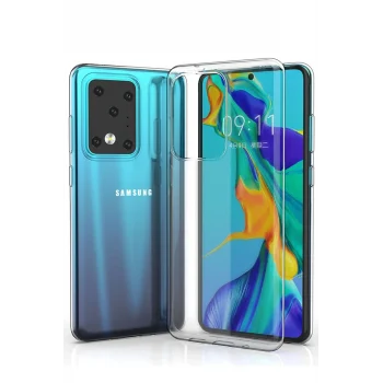 Mey İthalat®  Samsung Galaxy S20 Ultra Kılıf Lüx Şeffaf Silikon
