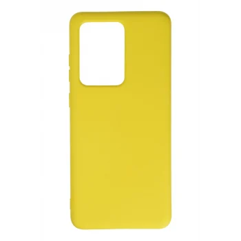 Mey İthalat®  Samsung Galaxy S20 Ultra Kılıf Nano içi Kadife Silikon - Sarı