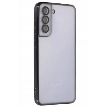 Mey İthalat®  Samsung Galaxy S21 FE Kılıf  Lensli Silikon - Siyah