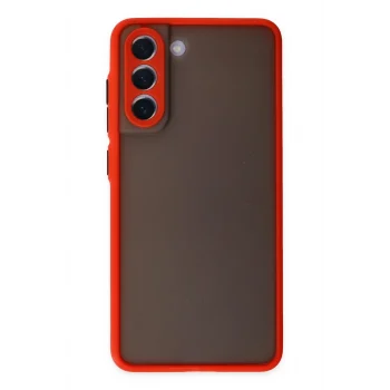 Mey İthalat®  Samsung Galaxy S21 FE Kılıf Montreal Silikon Kapak - Kırmızı