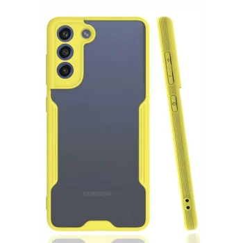 Mey İthalat®  Samsung Galaxy S21 FE Kılıf Platin Silikon - Sarı