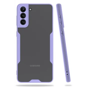 Mey İthalat®  Samsung Galaxy S21 Plus Kılıf Platin Silikon - Lila