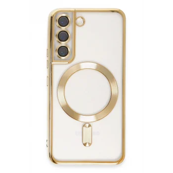 Mey İthalat®  Samsung Galaxy S22 Kılıf Kross Magneticsafe Kapak - Gold