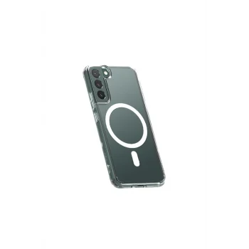 Mey İthalat®  Samsung Galaxy S22 Kılıf Magneticsafe Şeffaf Silikon - Şeffaf